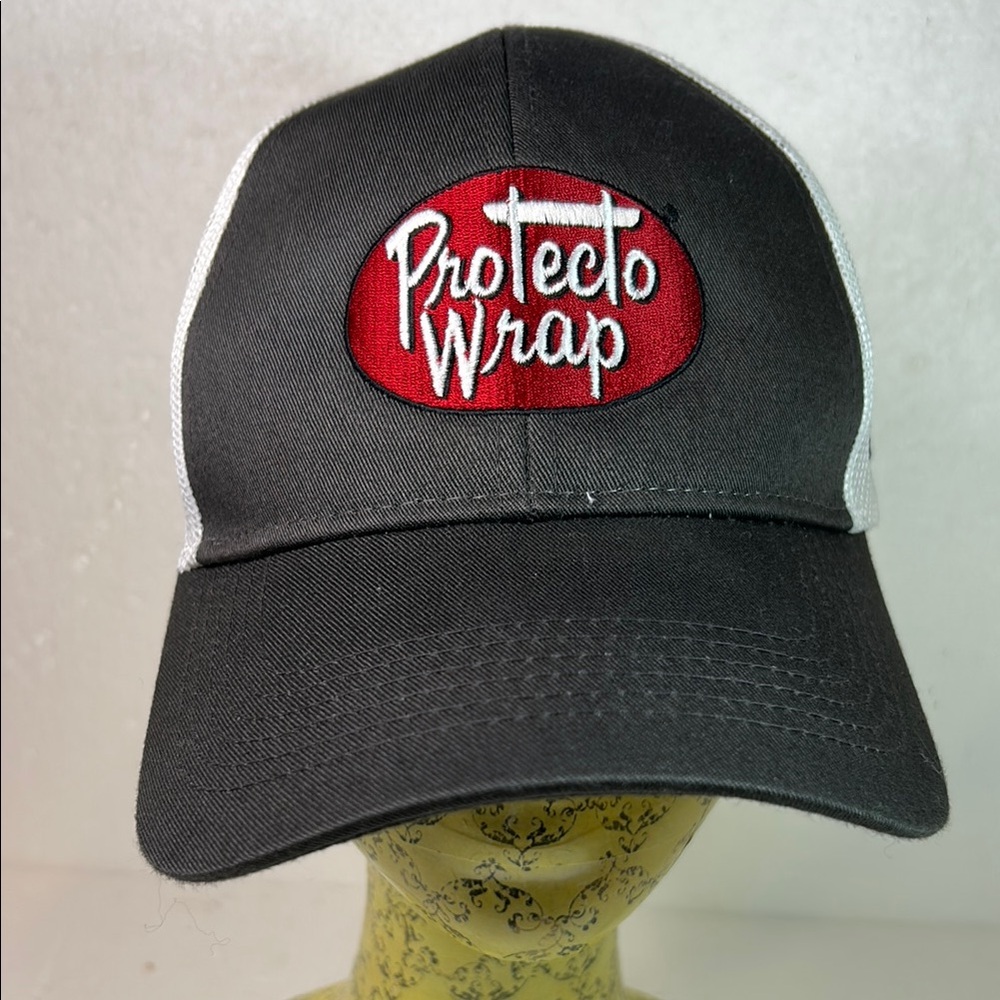 Capamerica  trucker cap with Protecto Wrap logo white and black